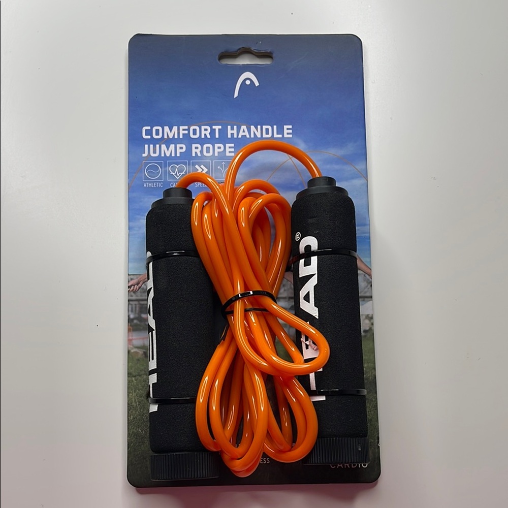 HEAD Comfort Handle Jump Rope - Black and Orange
